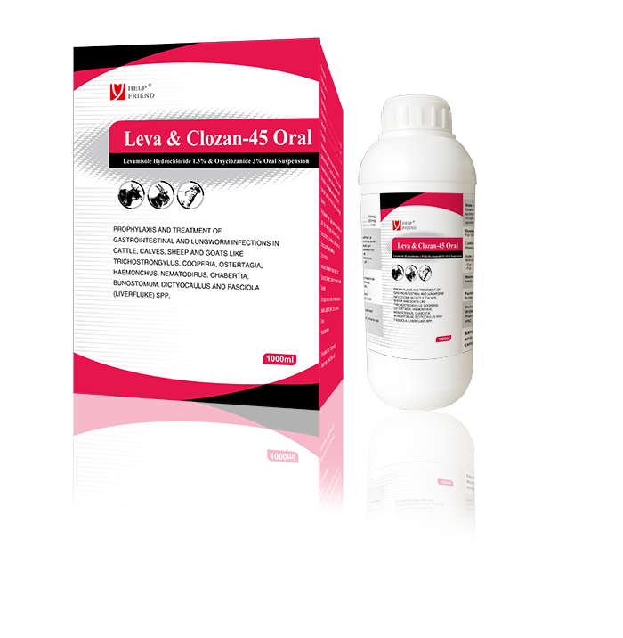 Levamisole Hydrochloride 1.5% & Oxyclozanide 3% Oral Suspension